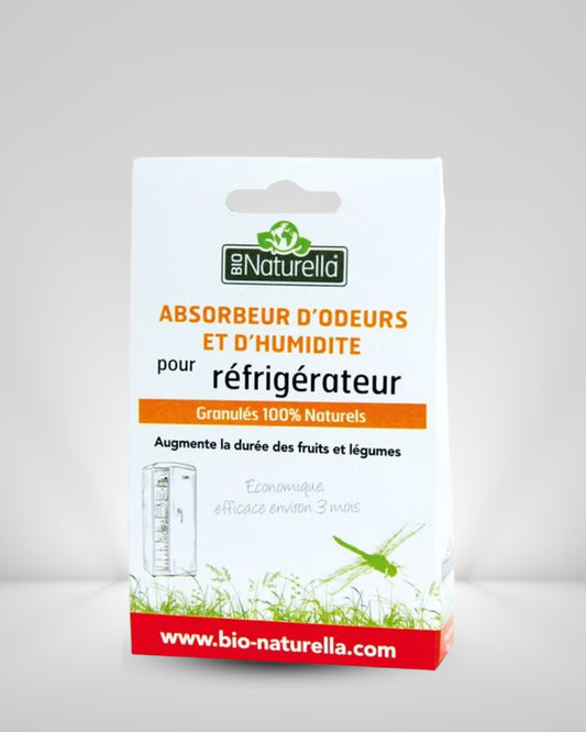 Odor and moisture absorber for refrigerator